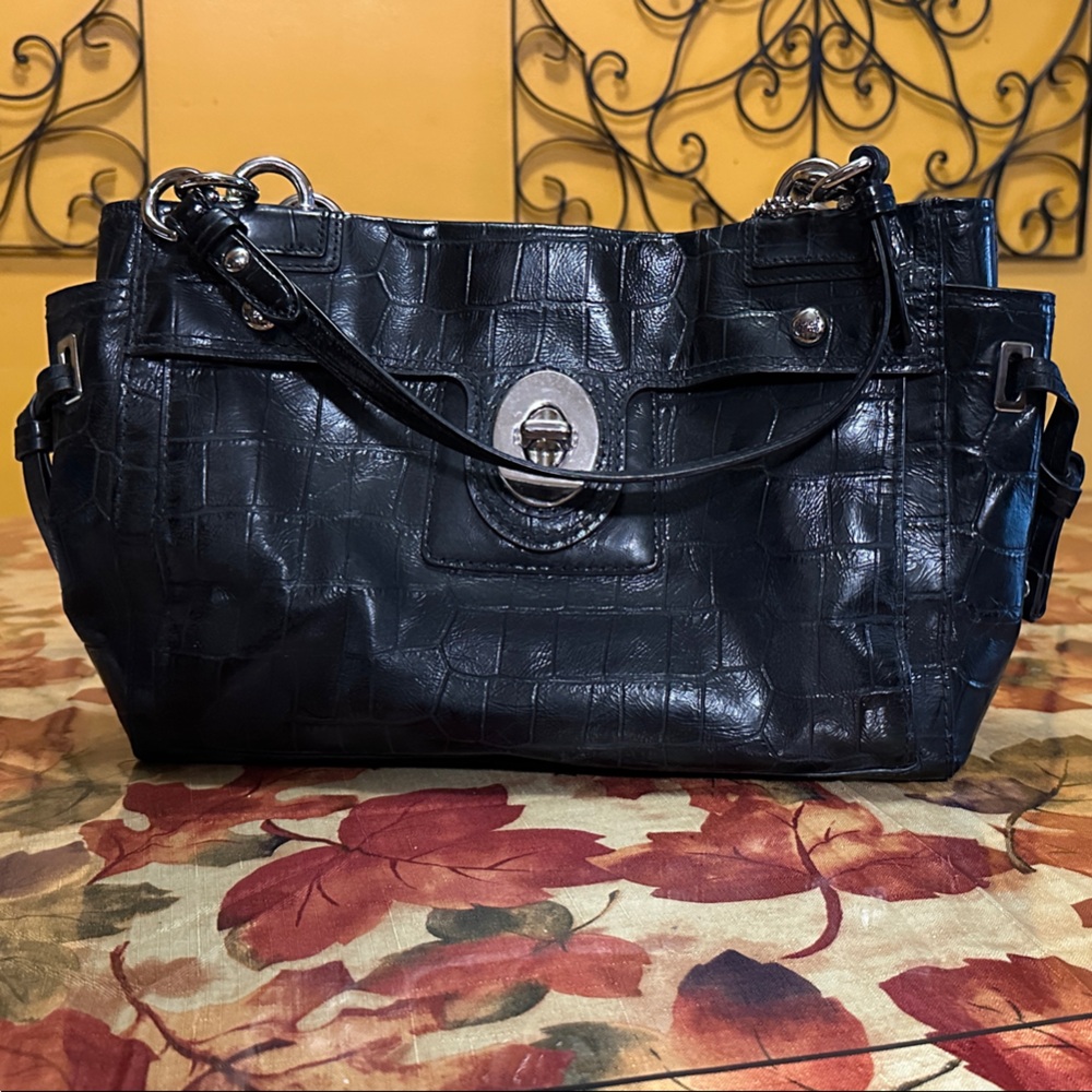 Coach Embossed Croc Peyton